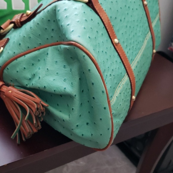 Dooney and Bourke Seafoam Ostrich Satchel - Picture 4 of 8